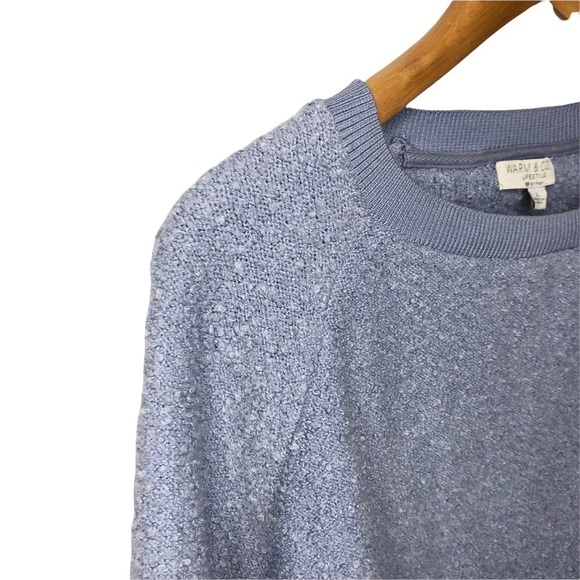 Warm and Cozy by Poof Pullover Textured Long Sleeve Size Large Blue - Picture 3 of 8